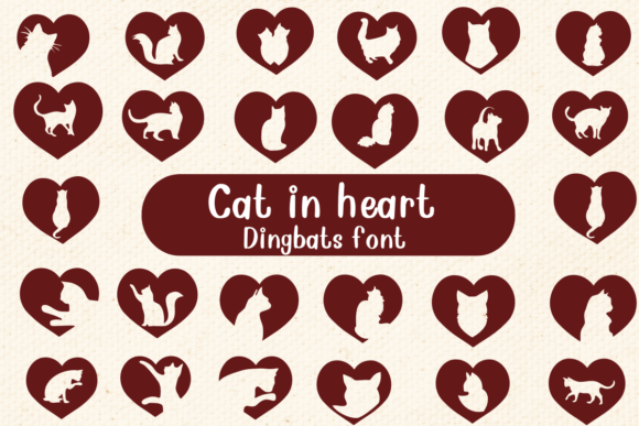 Cat in Heart Font for Web Design