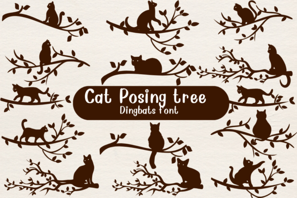 Cat Posting Tree Font