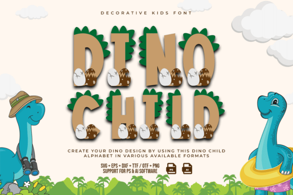 Dino Child Font for Creative Makers