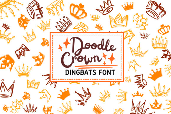 Doodle Crown Font: Royal Typography