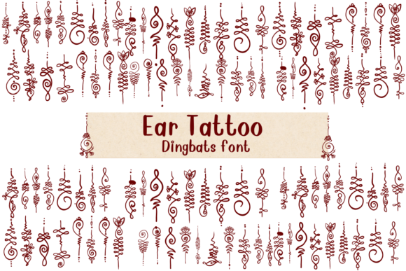 Ear Tattoo Font for Playful Campaigns