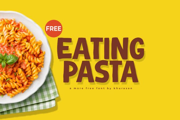 Eating Pasta Font for Creative Campaigns