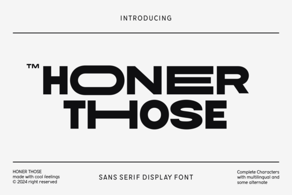 Honer Those: A Font for Digital Marketing