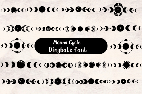 Moon Cycle Font for Web Design