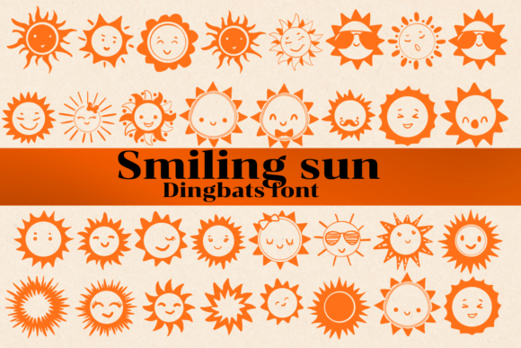 Smiling Sun: A Cheerful Dingbat Font
