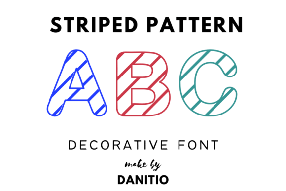 Striped Pattern Font for Web Design